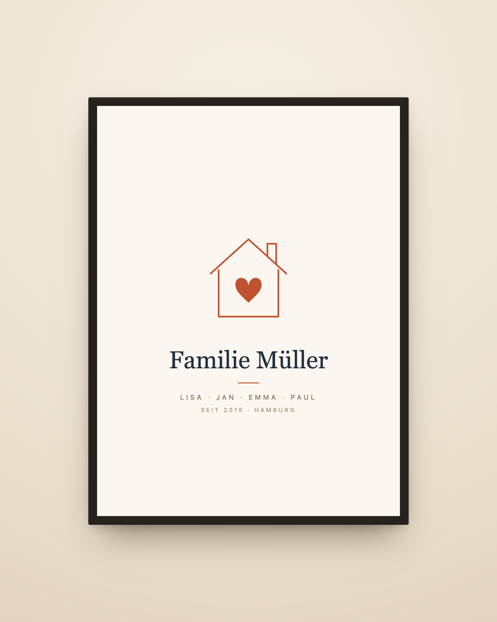 Familien-Set: personalisiertes Familienposter