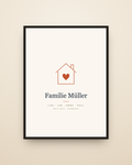 Familien-Set: personalisiertes Familienposter