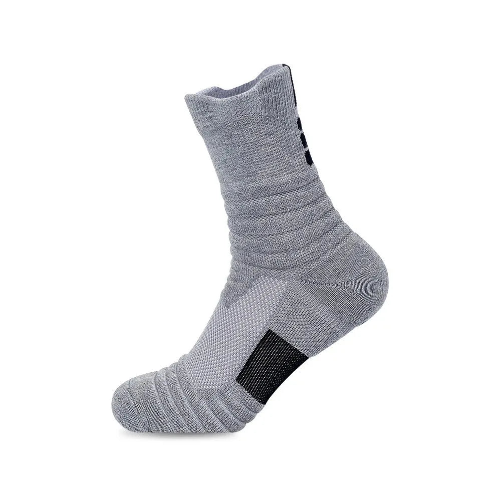 Gexit Sport-Crew-Socke in Grau, geripper Schaft mit gepolsterter Sohle