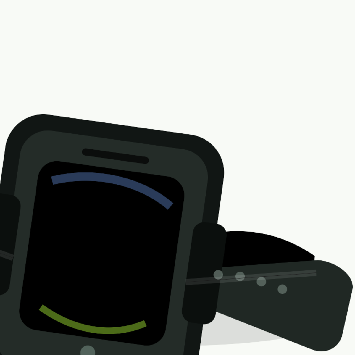 Gexit Sport Armband detail close-up with touch-friendly transparent front