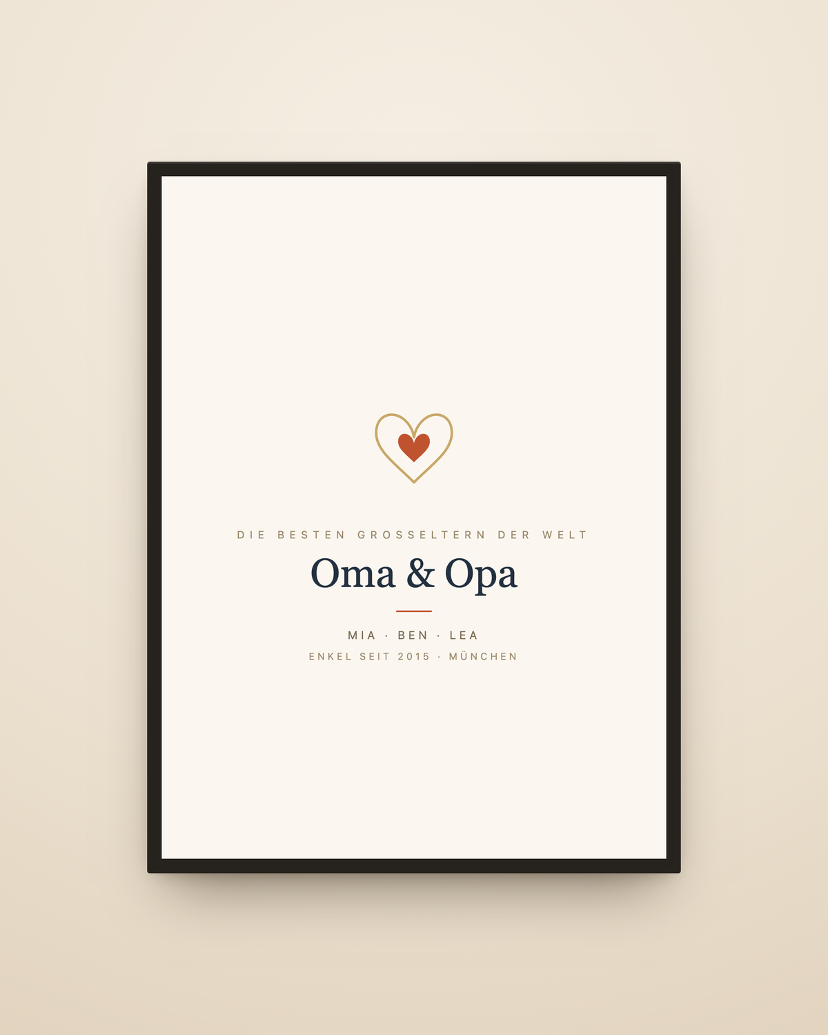 Oma & Opa Set: personalisiertes Großeltern-Poster
