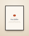 Personalisiertes Lehrer-Poster mit Apfel
