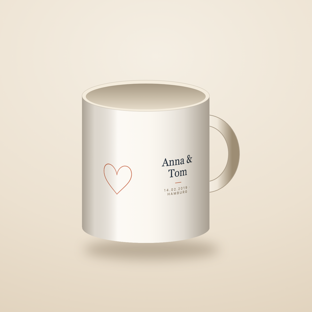 Liebes-Set: personalisierte Liebes-Tasse