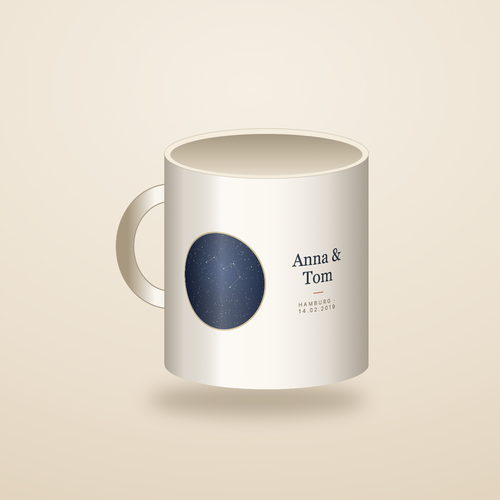 Sternenkarten-Tasse von der anderen Seite – Motiv auf beiden Seiten